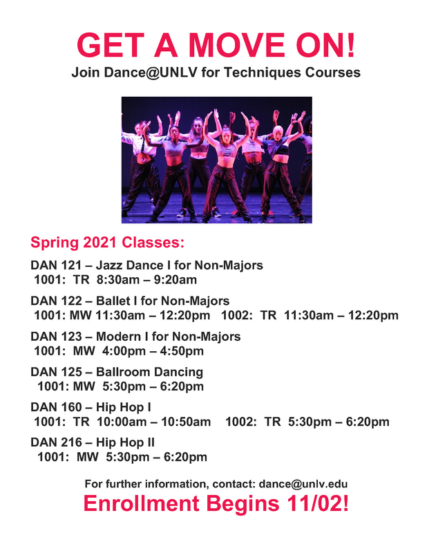 Technique Courses for Spring 2021 University of Nevada, Las Vegas